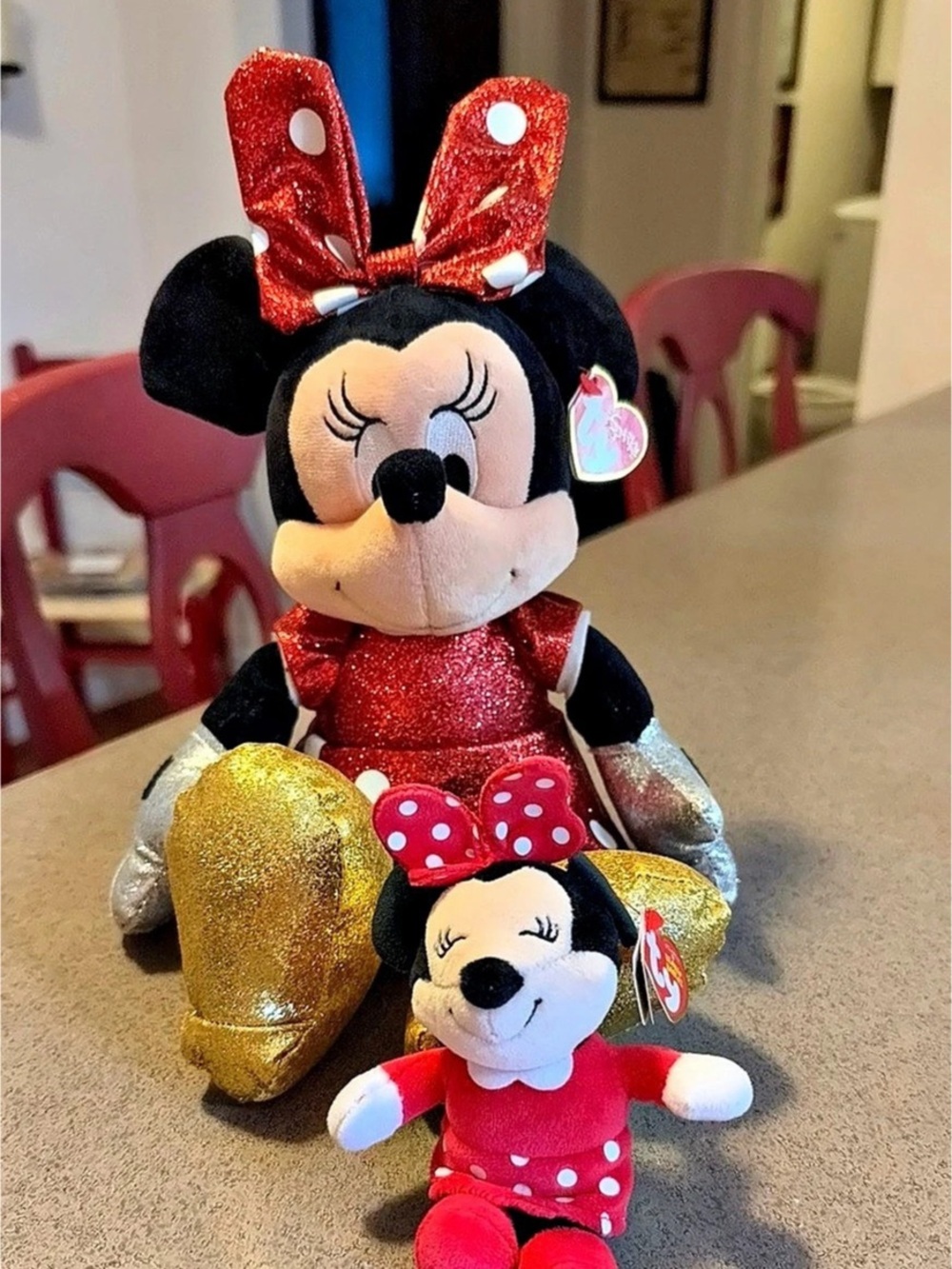 Ty Disney Sparkle Minnie Mouse Plush Set